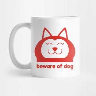 Beware of Dog Sign Vector Illustration Mug